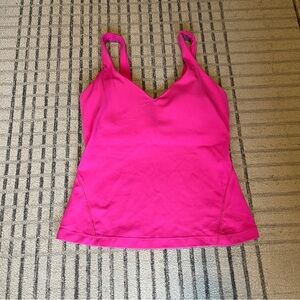 lululemon athletica Like New Bright Pink Align Crop Top Sz 4